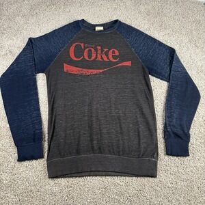 Coca-Cola Enjoy Coke Men's S Long Sleeve Raglan Sweatshirt Retro Graphic Tee